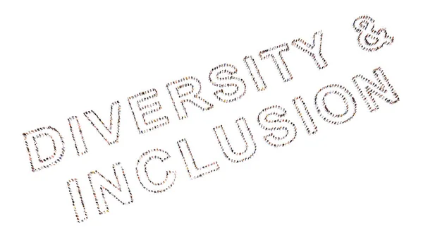 Concept Conceptual Large Community People Forming Diversity Inclusion Message Illustration — Stock Fotó