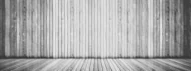 Beyaz eski ahşap ya da ahşap döşeme ve duvar yüzeyi arka planı eski, grunge ve yaratıcı projeler için mimari ve iç tasarım
