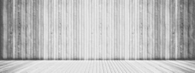 Beyaz eski ahşap ya da ahşap döşeme ve duvar yüzeyi arka planı eski, grunge ve yaratıcı projeler için mimari ve iç tasarım