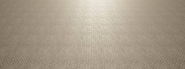 Herringbone asfalt döşeme zemininin kavramsal ve kavramsal katı bej arkaplanı modern model düzeni olarak gösterilir. İnşaat, mimari, kentsel ve iç tasarım için üç boyutlu bir örnekleme metaforu 