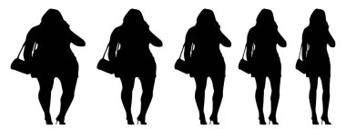 Kavramsal şişman şişman şişman kadın zayıf kadına karşı kilo verdikten sonra sağlıklı vücuda uyuyor ya da beyaz arka planda diyet yapıyor. Bir fitness, beslenme veya obezite, sağlık şekli çizim vektörü siluet olarak