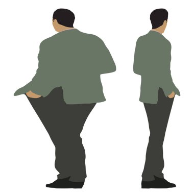 Kavramsal şişman obez adama karşı zayıf kilo verdikten sonra sağlıklı vücut, beyaz arka plan. Bir sağlık, beslenme ya da obezite, sağlık hizmeti şekil çizim vektörü siluet olarak