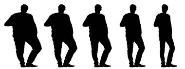 Kavramsal şişman obez adama karşı zayıf kilo verdikten sonra sağlıklı vücut, diyet, beyaz arka plan pankartı. Bir sağlık, beslenme ya da obezite, sağlık hizmeti şekil çizim vektörü siluet olarak