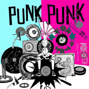 Müzik çalar ve vektör illüstrasyonlu klasik radyo arkaplanı