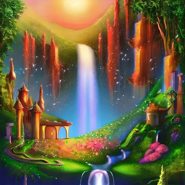 Beautiful Waterfall Park — Stock Photo, Image