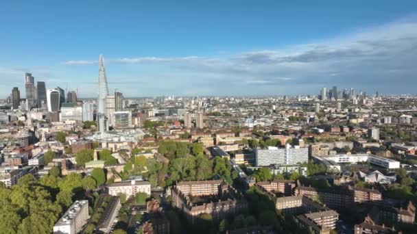 London Skyline Statische Rotierende Luftaufnahme — Stockvideo