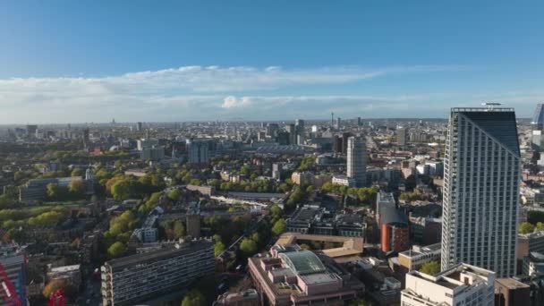 London England Skyline Slow Static Вращающийся Вид Воздуха — стоковое видео