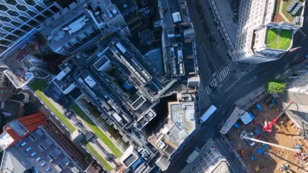 Londra Sokakları Yollar Binalar Kuş Gözü Görünümü — Stok video