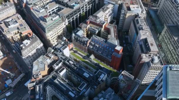 Londra Sokakları Yollar Binalar Hava Görüntüsü — Stok video