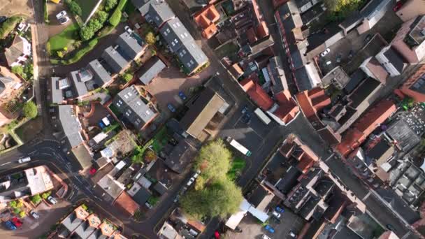 Lincoln City Ruas Telhados Inglaterra Bird Eye View — Vídeo de Stock