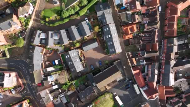 Lincoln City Streets England Bird Eye View — Stock Video