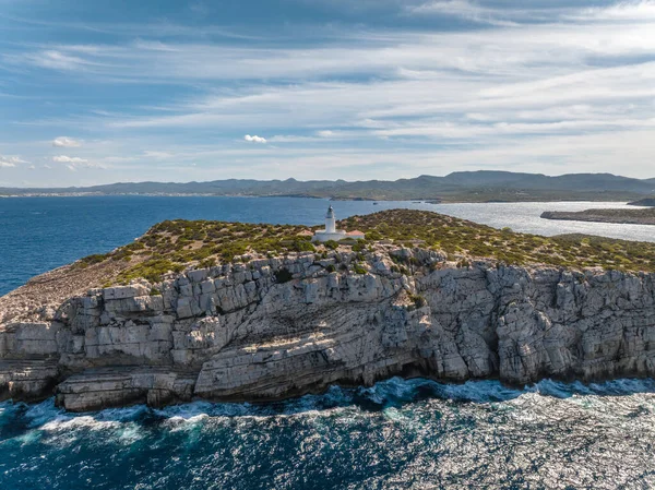 Ibiza西海岸的隔离灯塔 — 图库照片