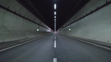 Empty UK Road Tunnel During Works
