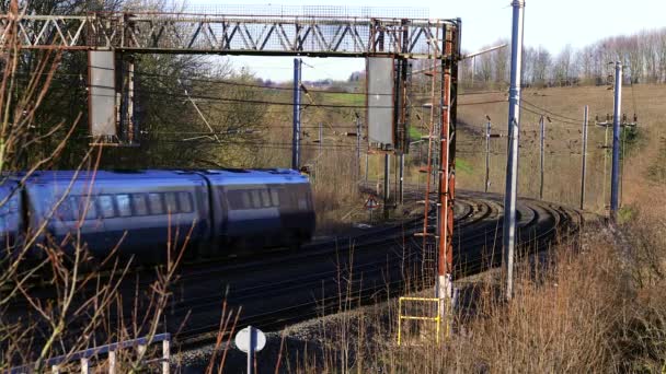 Infrastruktura Kolejowa Kolejowa Wielkiej Brytanii — Wideo stockowe