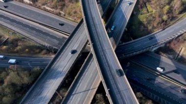 UK Highways M25 and M1 Motorways Interchange Aerial View