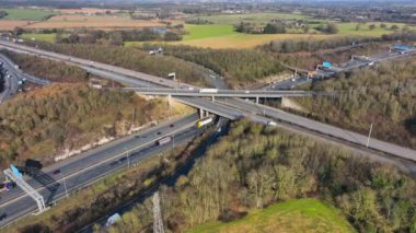 M25 and M1 Motorway Interchange Junctions Aerial View