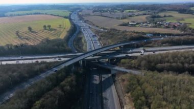 M25 and M1 Motorway Interchange Junctions Aerial View