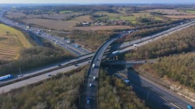 M25 and M1 Motorway Interchange Junctions Aerial View