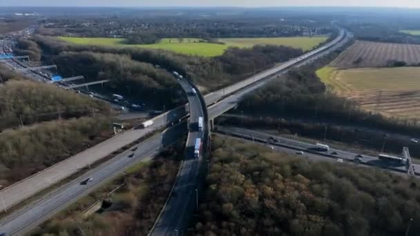 Motorway Interchange Junction M25 Time Lapse Rush Hour — 비디오
