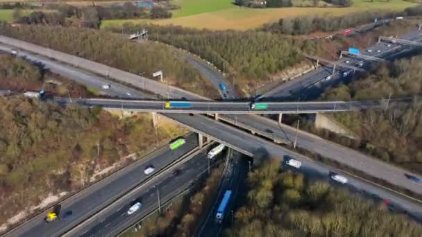 Autopista Interchange Junction M25 Time Lapse Rush Hour — Vídeos de Stock