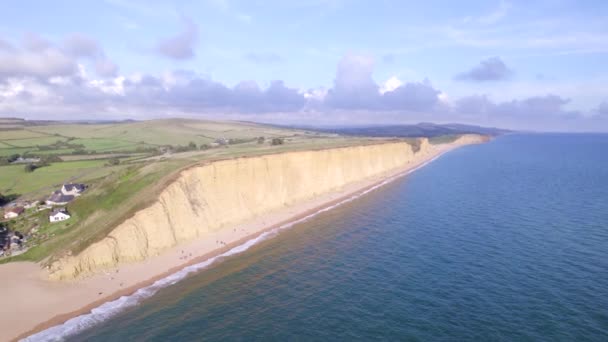 West Bay Beach Jurassic Coast England — Stock Video