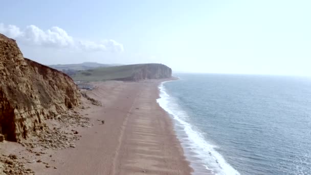 West Bay Beach Längs Jurassic Coast England — Stockvideo
