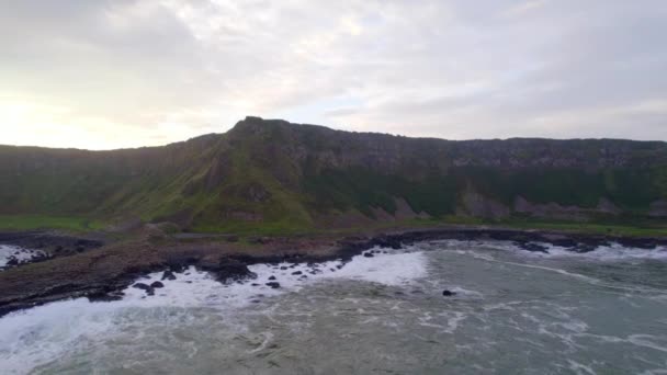 Giant Causeway Basalt Rock Formation Irlanda Del Norte — Vídeo de stock