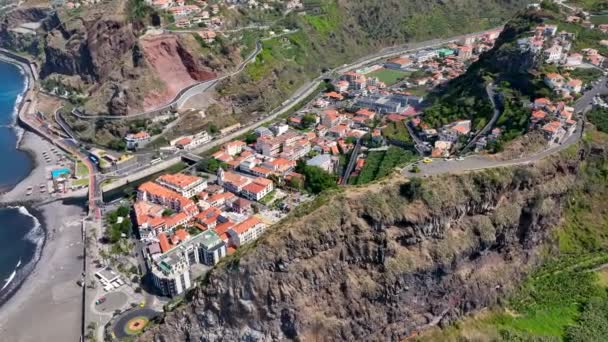 Город Рибейра Брава Португальском Острове Мадейра — стоковое видео