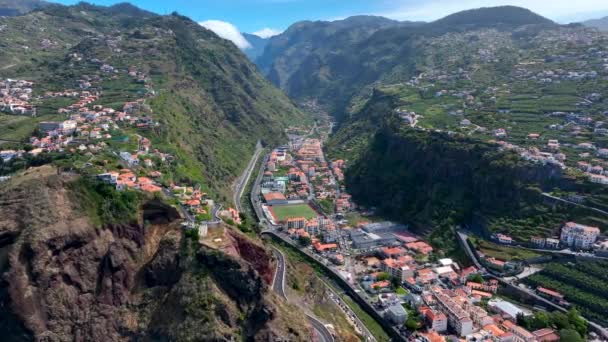 Ribeira Brava Cidade Ilha Portuguesa Madeira — Vídeo de Stock