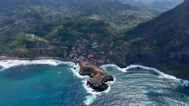 Obec Porto Cruz Portugalském Ostrově Madeira — Stock video