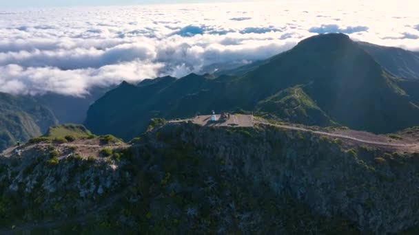 Szczyt Pico Ruivo Najwyższa Góra Maderze — Wideo stockowe