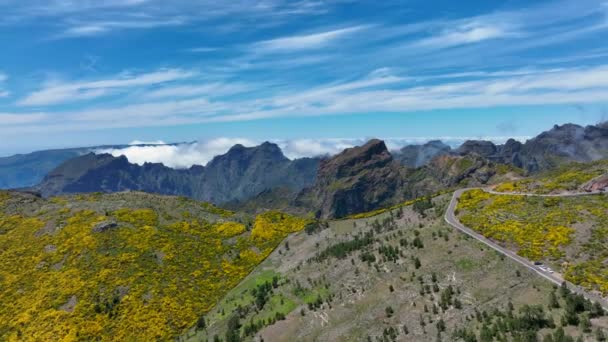 Мадейра Гірський Пейзаж Види — стокове відео