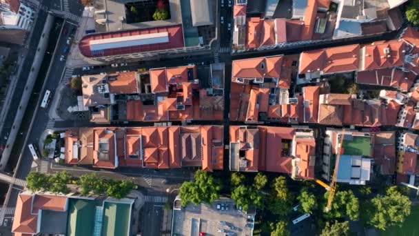 Ulice Funchal City Maderze Widok Powietrza — Wideo stockowe