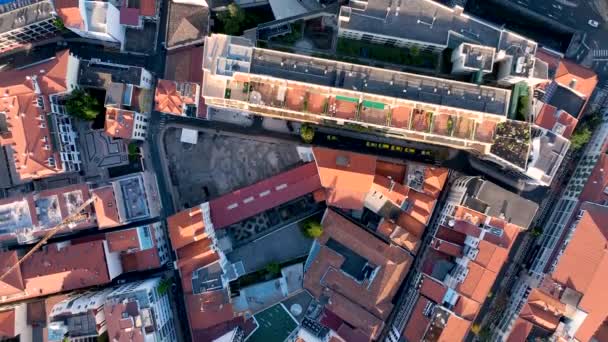 Madeira Aerial View的Funchal市街道 — 图库视频影像