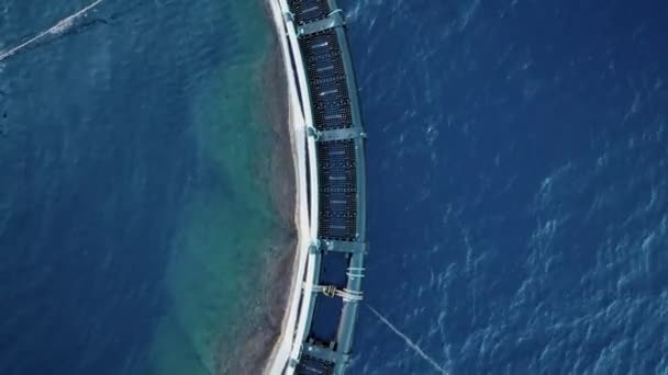 Aquaculture Fish Farm Used Hold Fish Consumption — Stock Video