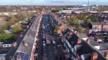 Birmingham Konutları Havadan Görünümlü Klasik Teras Evleri