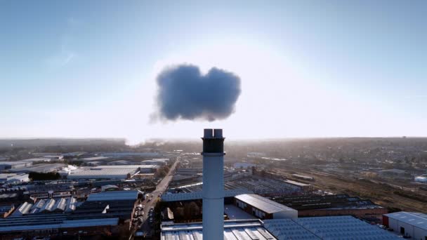 Contaminación Atmosférica Causada Por Humo Industrial — Vídeos de Stock