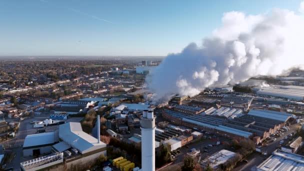 Emissionen Und Umweltverschmutzung Durch Industriellen Rauch — Stockvideo
