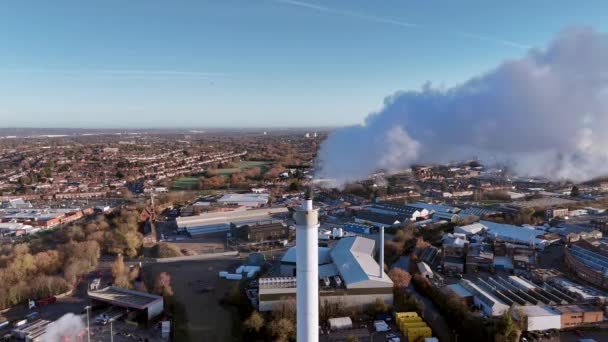 Luftutsläpp Och Föroreningar Orsakade Industriell Rökning — Stockvideo