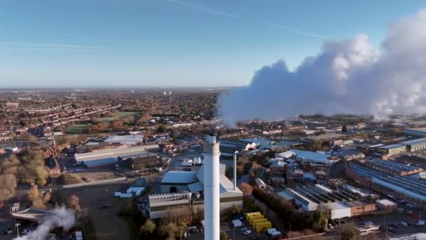 Atmospheric Emissions Pollution Caused Industrial Smoke — Stock Video