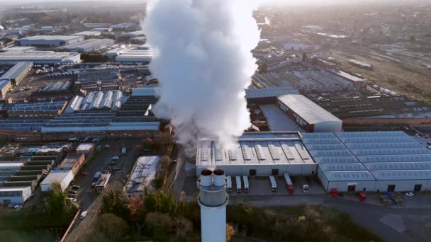Emisiones Atmosféricas Contaminación Causadas Por Humo Industrial — Vídeos de Stock