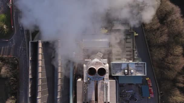 Emisje Atmosferyczne Zanieczyszczenia Spowodowane Dymem Przemysłowym — Wideo stockowe
