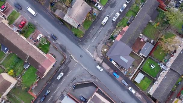 Birminghamská Suburban Tranquility Letecký Pohled Domy Příměstské Ulice — Stock video