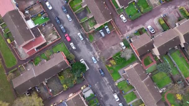 Birmingham Kertvárosi Nyugalma Otthonok Külvárosi Utcák Légi Kilátása — Stock videók