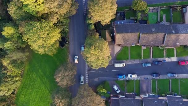 Streets Houses Birmingham Aerial View — Stock video