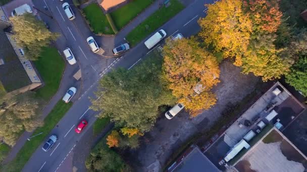 英国空中景观中伯明翰的街道与房屋 — 图库视频影像