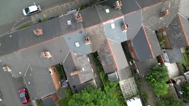 Häuser Birmingham Großbritannien Aus Der Luft — Stockvideo