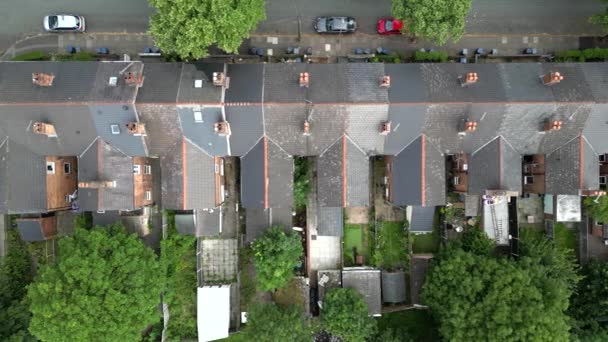 Domy Birminghamu Velké Británii Aerial View — Stock video