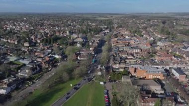 Hertfordshire 'daki Harpenden Kasabası İngiliz Hava Görüntüsü