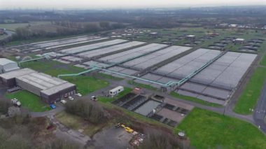 Atık su arıtma tesisi hava görüntüsü